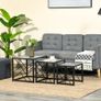 Set of 3 Nest of Tables Square Side Tables with Metal Frame, Grey (FREE POSTAGE) Image 4