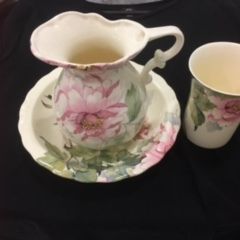 Bone China Hadida Jug, Saucer and Tumbler