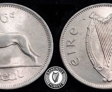[#2406] - Ireland 1964 | Irish 6p | 6 Pence | Wolfhound | KM.13a | MS