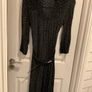 Zara midi black/white dots belted dress size medium Image 2