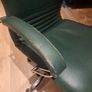 Green leather office chair Image 4