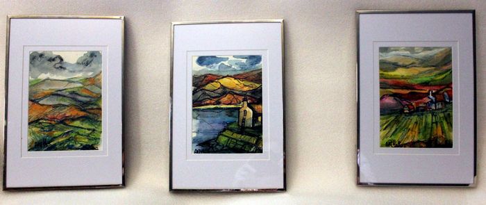 A5 size Aquarel Paintings in Frame