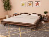 Bed Frame Dark Brown Bamboo 180x200 cm 6FT Super King