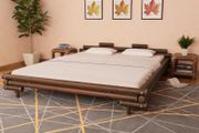 Bed Frame Dark Brown Bamboo 180x200 cm 6FT Super King