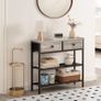 Console Table, Slim Console Table with 2 Drawers, Hallway Table with Storage, Side Table, Slim Sofa Table for Small Spaces, Living Room, Entryway, Kitchen, Greige and Black Image 5