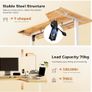 L-Shaped Electric Standing Desk, 150cm Height Adjustable Sit-Stand Desk for Home Office, Ergonomic Computer Desk with Spliced Board, Light Brown Image 4