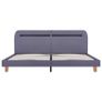 Bed Frame with LED Light Grey Fabric 180x200 cm 6FT Super King Image 4