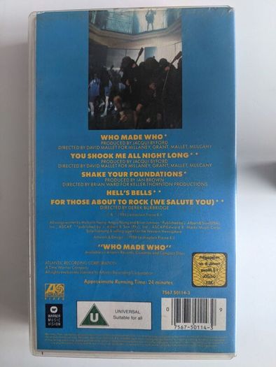 Ac/dc - Who Made Who - Vhs - Acdc