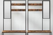 Set Of Two Coat Rack With Mirror Coat Rack