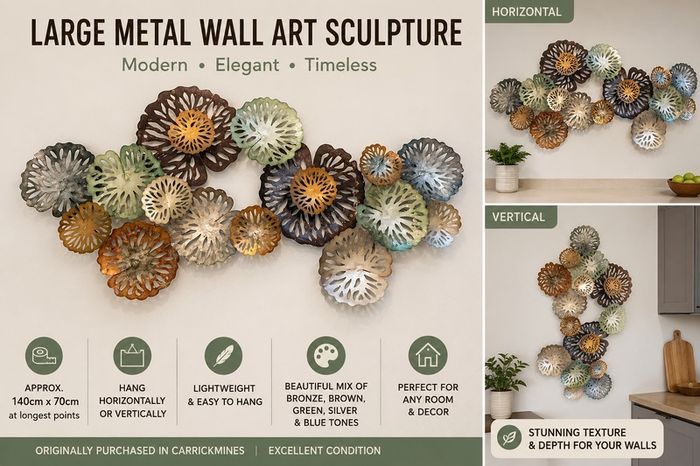 Modern Large Metal Wall Art Sculpture 140cm x 70cm