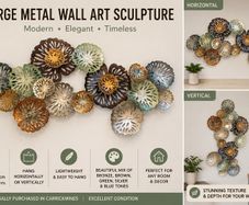 Modern Large Metal Wall Art Sculpture 140cm x 70cm