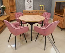 Vitos Pink Velvet Armchair