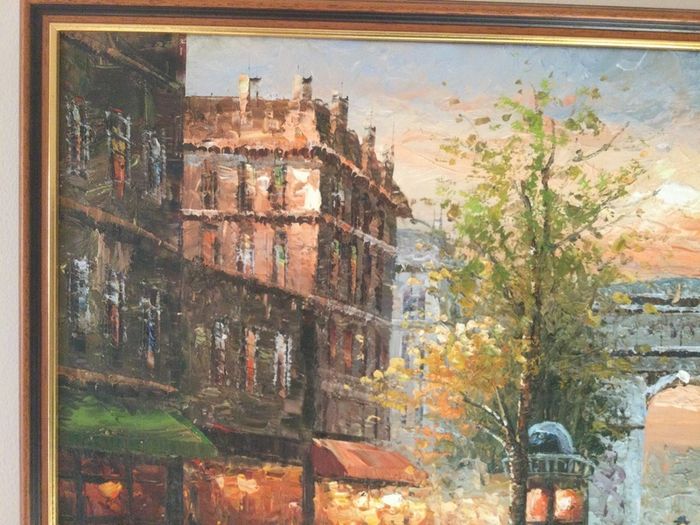 Art - Oil on Canvas- ( Parisian Scene) ( Reduced)