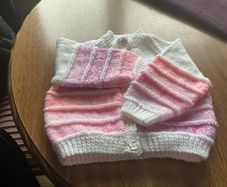 Hand knit Baby Cardigan