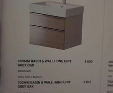 reduced to sell brand new sink grey oak