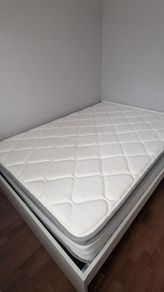 VIHALS double bed frame and Novilla 27cm Memory Foam Pocket Sprung Mattress