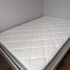VIHALS double bed frame and Novilla 27cm Memory Foam Pocket Sprung Mattress