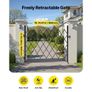 Single Folding Security Gate, Lockable Scissor Gate with 360 Swivel Casters, Outdoor Barricade Steel Retractable Gates, for Entry Security, Garage Image 4