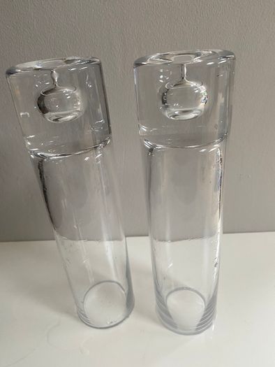 hand blown Scandinavian style bubble glass vases