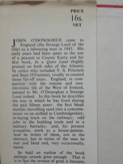 In A Strange Land , John O'Donoghoe 1958