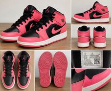 Air Jordan 1 Mid GS Pinksicle Pink/Black UK 6 | EU 40 | US 7Y