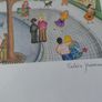Limited edition lithograph The Village Festival by Valerie Hermant 105/450 Image 2