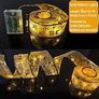 Christmas Tree Lights, Gold 6m Christmas Tree Ribbon String Fairy Lights for Tree Christmas Decorations, Battery Warm White 60 LED Ribbon Christmas Lights Indoor for Xmas Tree Decorations Image 2