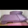 kid's children's corner sofa bed purple Image 2