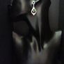 Wedding Bridal Vintage Art Deco Emerald Crystal Drop Silver Earrings Image 5