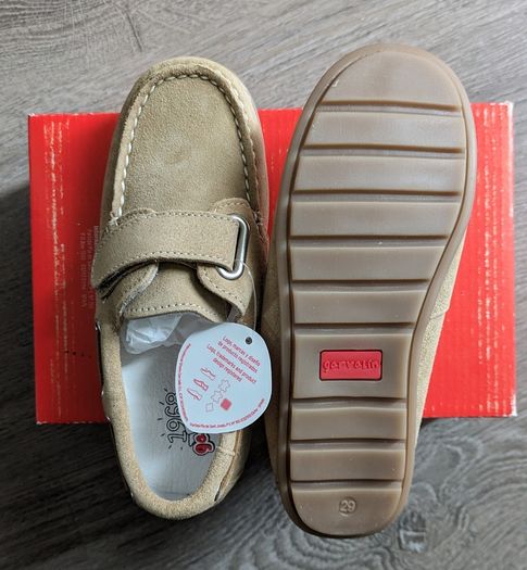 Boys moccasin leather
