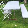 table,bench chairs outdoor Image 2