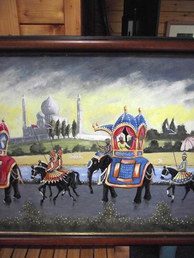 Indian Royal procession Painting - Signed B. McMullan