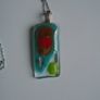 Fused glass pendant, Necklace, Jewellery,Stainless steel chain, Pendant Image 4