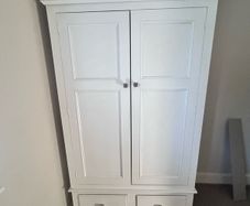 Solid pine white wardrobe