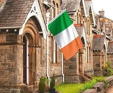 Irish Flag  Ireland Flag - Eire tricolour flag - Double Seam - 2 brass eyelets, large 5ft x 3ft
