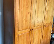 Chest of drawers and triple door wardrobe solid