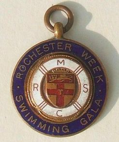 Vintage Rochester Week Swimming Gala RMSC enamelled prize medal (1920's)