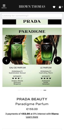 Prada Paradigme 100ml pure parfum for him