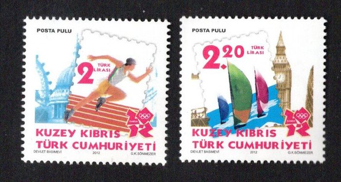 2012 Cyprus Olympic Games London, England Commemorative Stamps Mint Never Hinged (MNH)