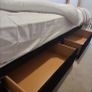single bed black velvet with drawers Image 4
