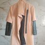 Iconic rare Zara tan camel coat leather sleeves S 6 8 10 Image 2