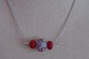Lampwork glass jewellery,Necklace,Stainless steel chain,New,Gift