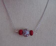 Lampwork glass jewellery,Necklace,Stainless steel chain,New,Gift