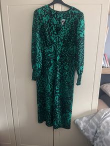 Emerald green/black dress