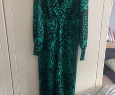 Emerald green/black dress