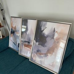 50x70 cm Framed Wall Art Canvas Pictures x 3