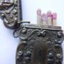 RARE!! Antique Sterling Silver Engraved Matchbox Pendent MATCH SAFE Vesta Case - Late 1800s Image 4