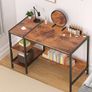 Computer Desk with Storage Shelves Study Gaming Desk for Small Spaces, Laptop Desk Rustic Writing Table for Home Office, Workstation with Large Monitor Stand (FREE SHIPPING) Image 3