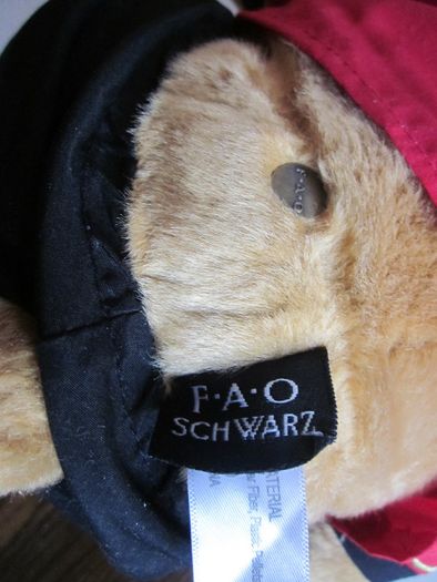 FAO Schwarz Plush Toy Soldier Teddy Bear 15inches