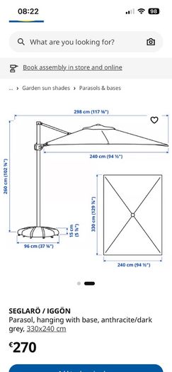 Brand New IKEA Parasol